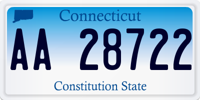 CT license plate AA28722