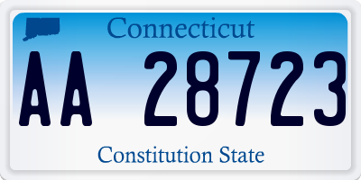 CT license plate AA28723