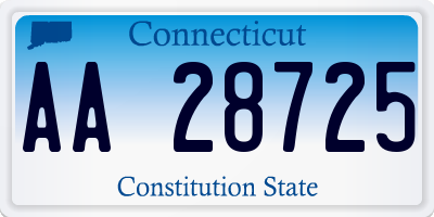 CT license plate AA28725