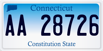 CT license plate AA28726