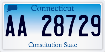 CT license plate AA28729