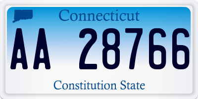 CT license plate AA28766