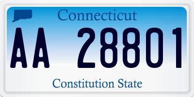 CT license plate AA28801