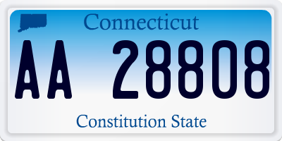 CT license plate AA28808