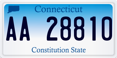 CT license plate AA28810