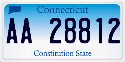 CT license plate AA28812