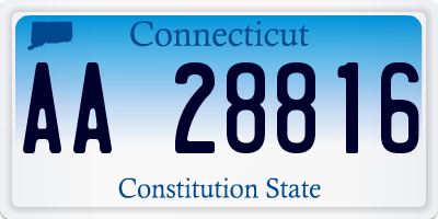 CT license plate AA28816