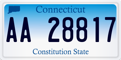 CT license plate AA28817