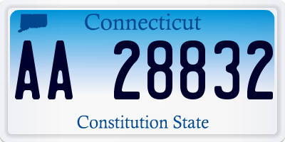 CT license plate AA28832