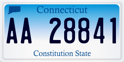 CT license plate AA28841