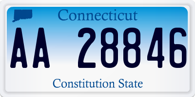 CT license plate AA28846