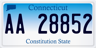 CT license plate AA28852