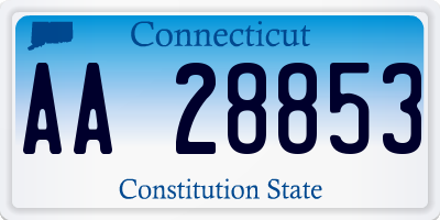 CT license plate AA28853