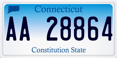 CT license plate AA28864