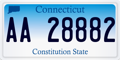 CT license plate AA28882