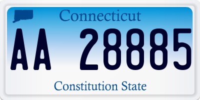 CT license plate AA28885