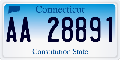 CT license plate AA28891