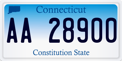 CT license plate AA28900