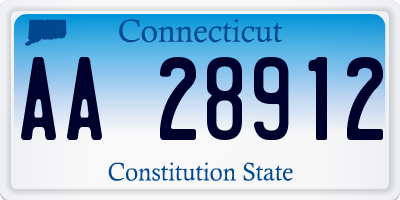 CT license plate AA28912