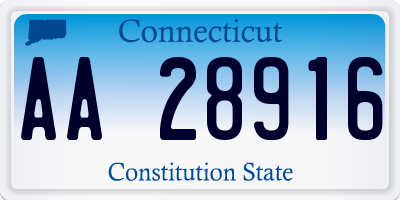 CT license plate AA28916