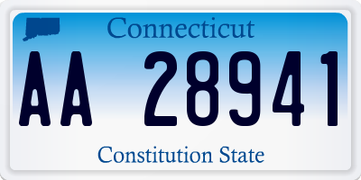 CT license plate AA28941
