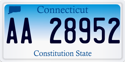 CT license plate AA28952