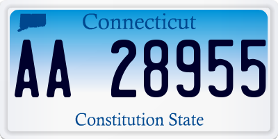 CT license plate AA28955