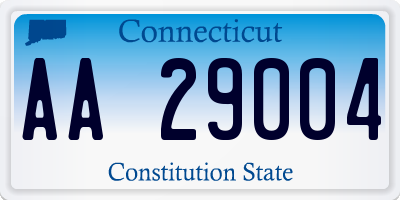 CT license plate AA29004