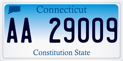 CT license plate AA29009