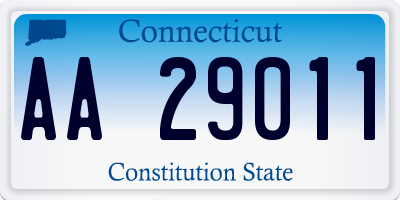 CT license plate AA29011