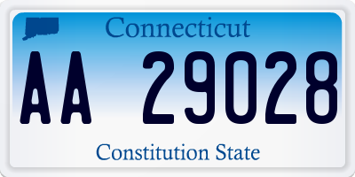 CT license plate AA29028