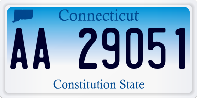 CT license plate AA29051