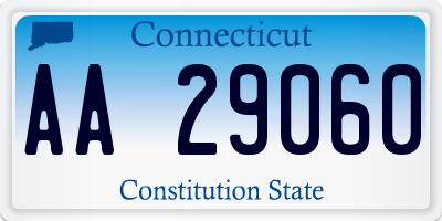 CT license plate AA29060