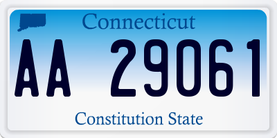 CT license plate AA29061