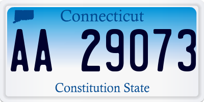 CT license plate AA29073