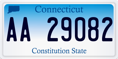 CT license plate AA29082