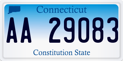 CT license plate AA29083