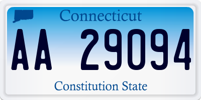 CT license plate AA29094