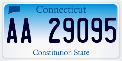 CT license plate AA29095