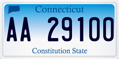 CT license plate AA29100