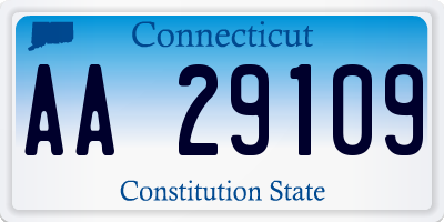 CT license plate AA29109