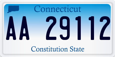 CT license plate AA29112