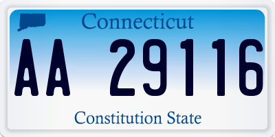 CT license plate AA29116