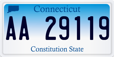 CT license plate AA29119