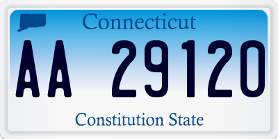 CT license plate AA29120