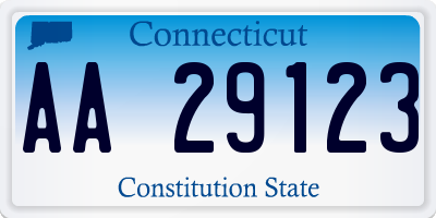 CT license plate AA29123