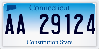 CT license plate AA29124