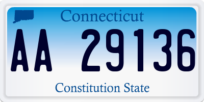 CT license plate AA29136