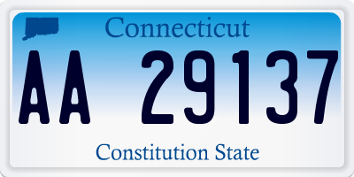 CT license plate AA29137