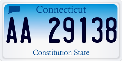 CT license plate AA29138